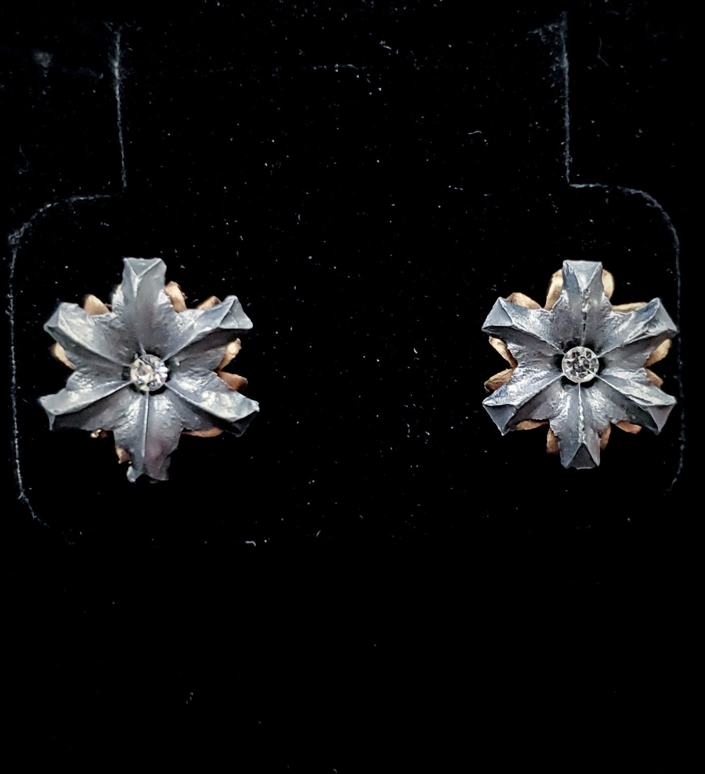 Blooming Bullet Earrings - Clear Crystal