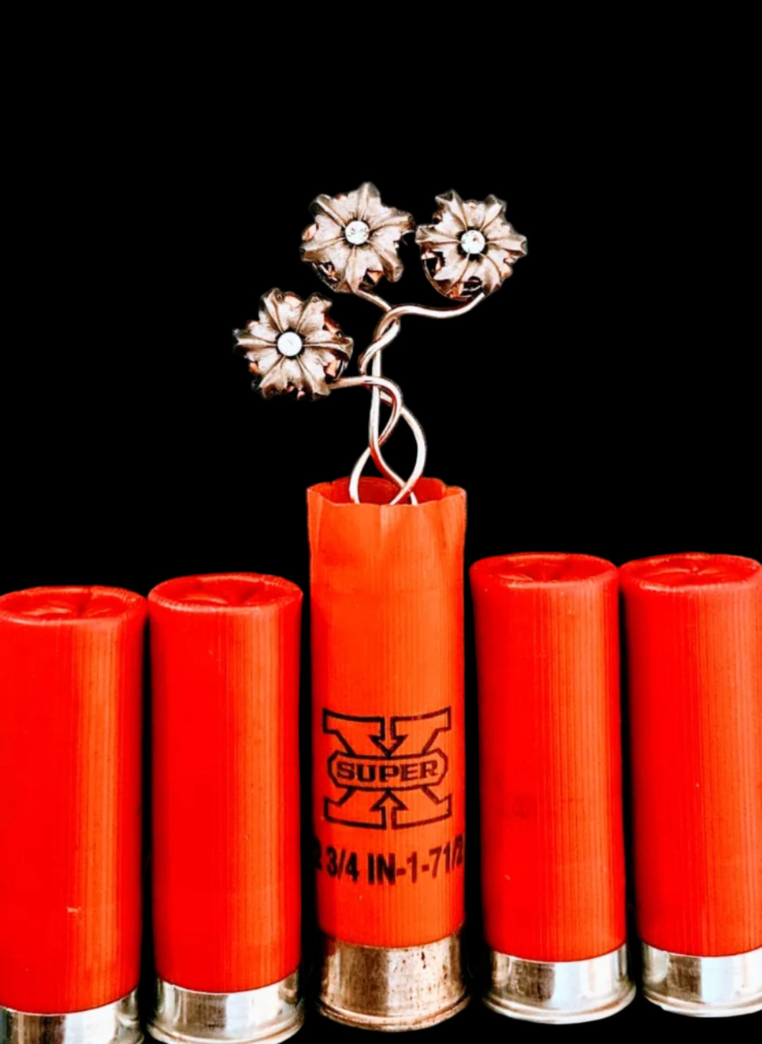 Blooming Bullet Shotgun Shell Vase