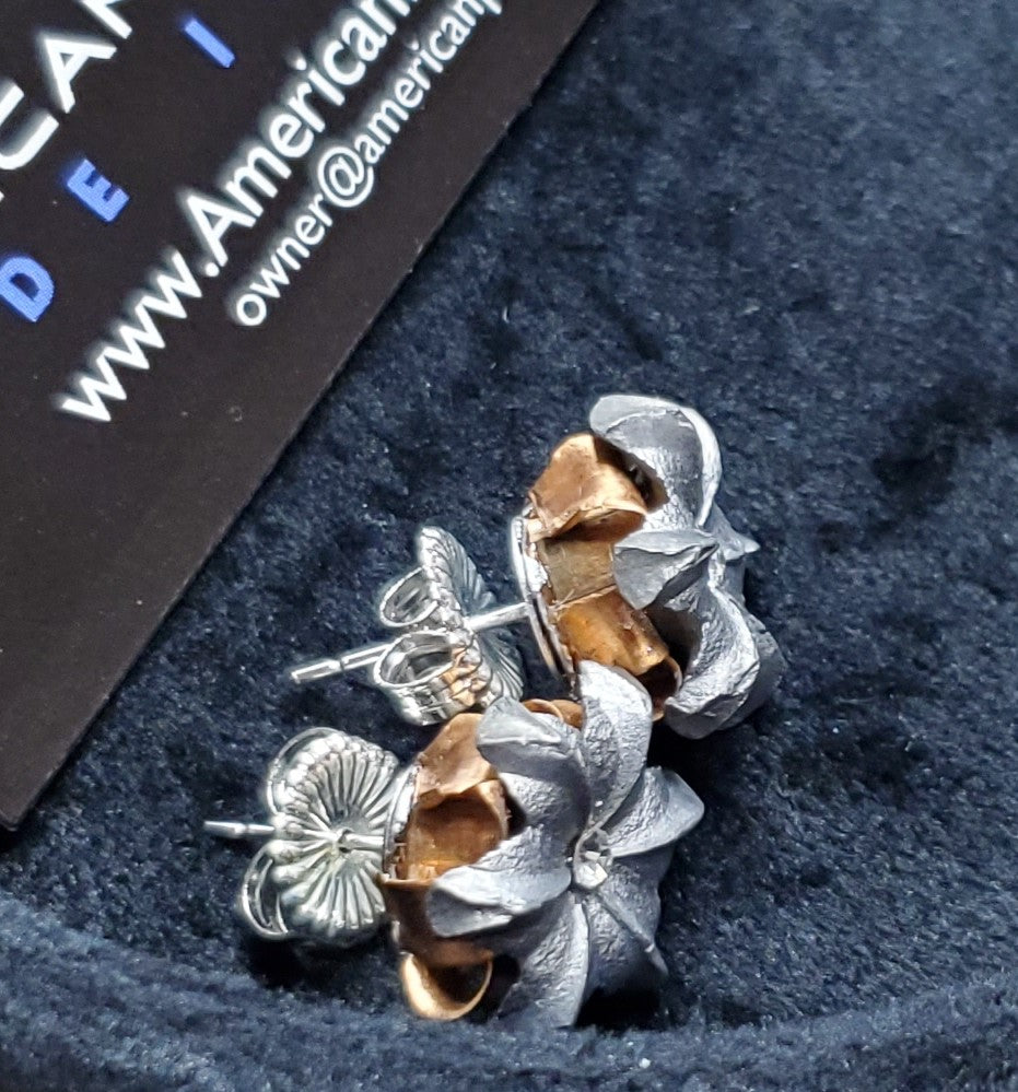 Blooming Bullet Earrings - Clear Crystal