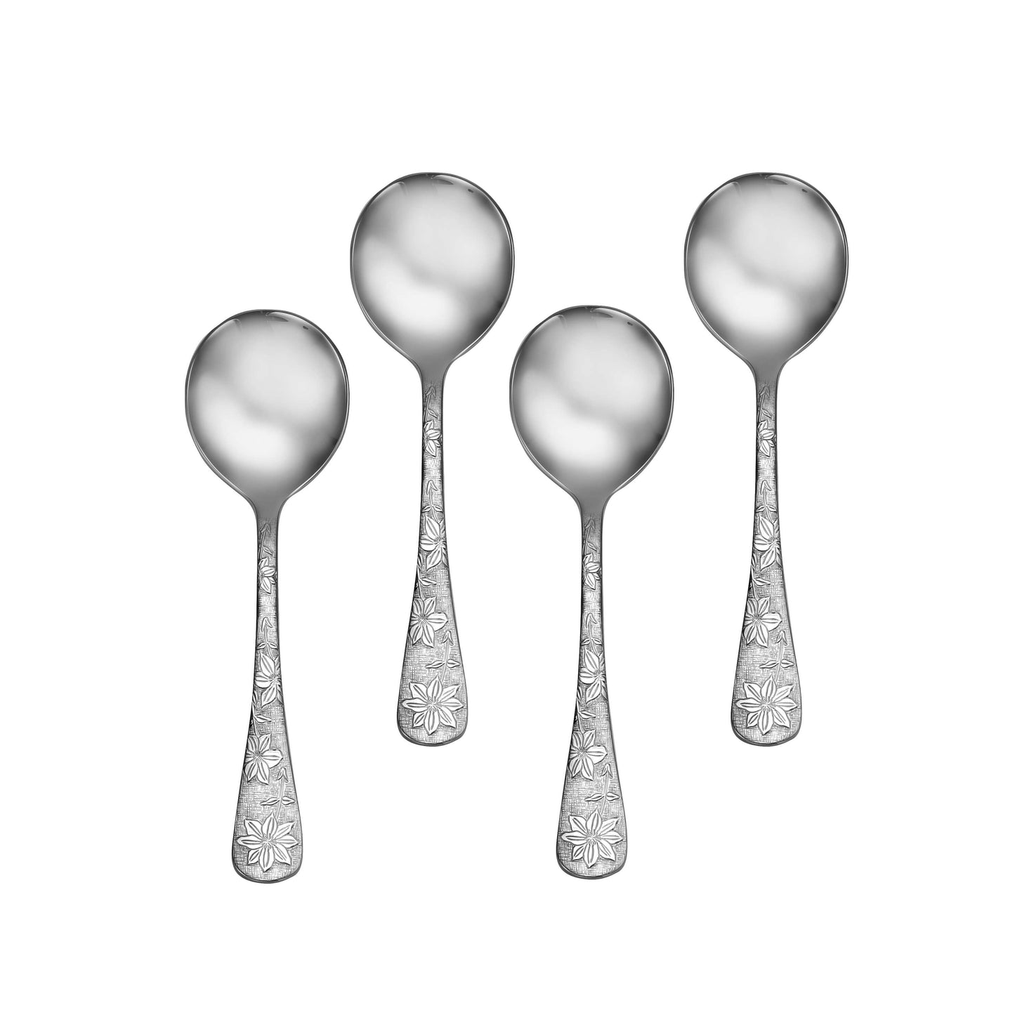 Garden Flowers Round Soup Spoon