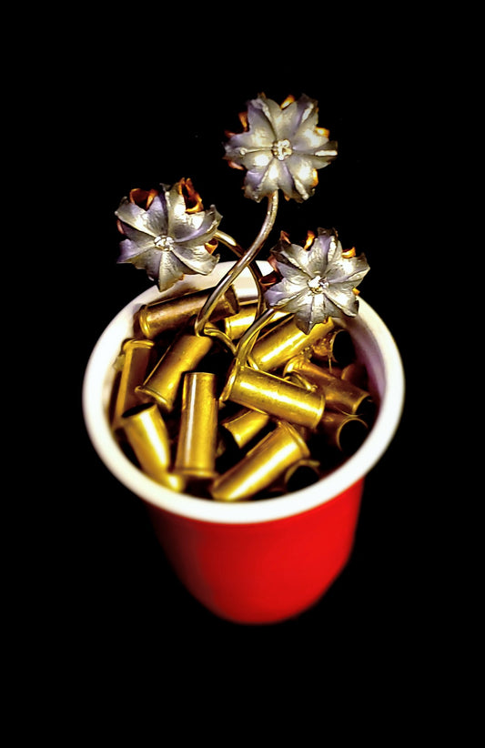 Blooming Bullet Red Cup Vase