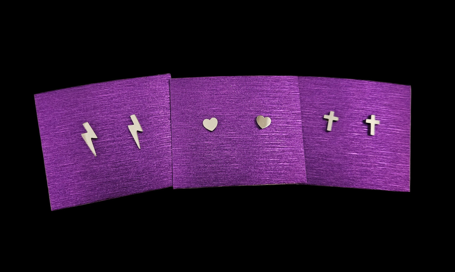 Lightning Bolt Stud Earrings