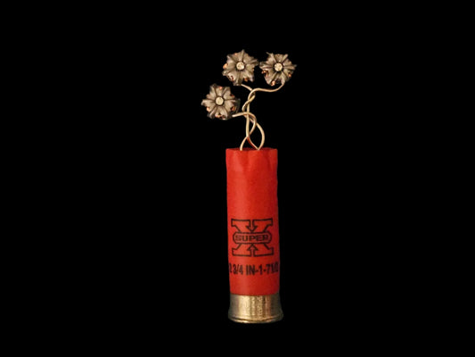 Blooming Bullet Shotgun Shell Vase