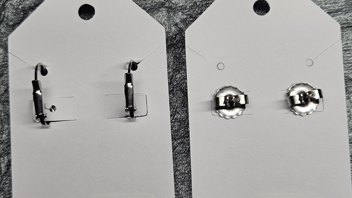 Blooming Bullet Earrings - Blue Zircon Colored Crystal