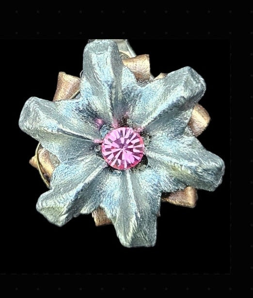 Blooming Bullet Earrings - Pink Tourmaline Colored Crystal