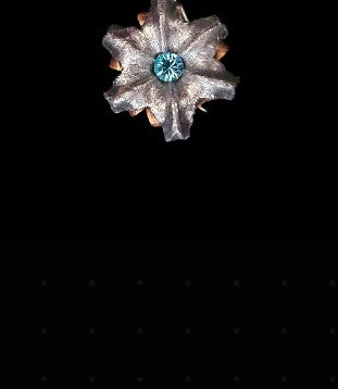 Blooming Bullet Earrings - Aquamarine Colored Crystal