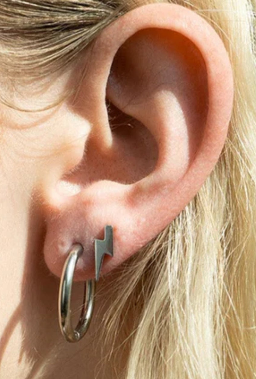 Lightning Bolt Stud Earrings