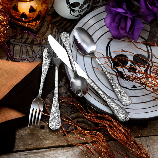 Calavera/Skull Flatware Set