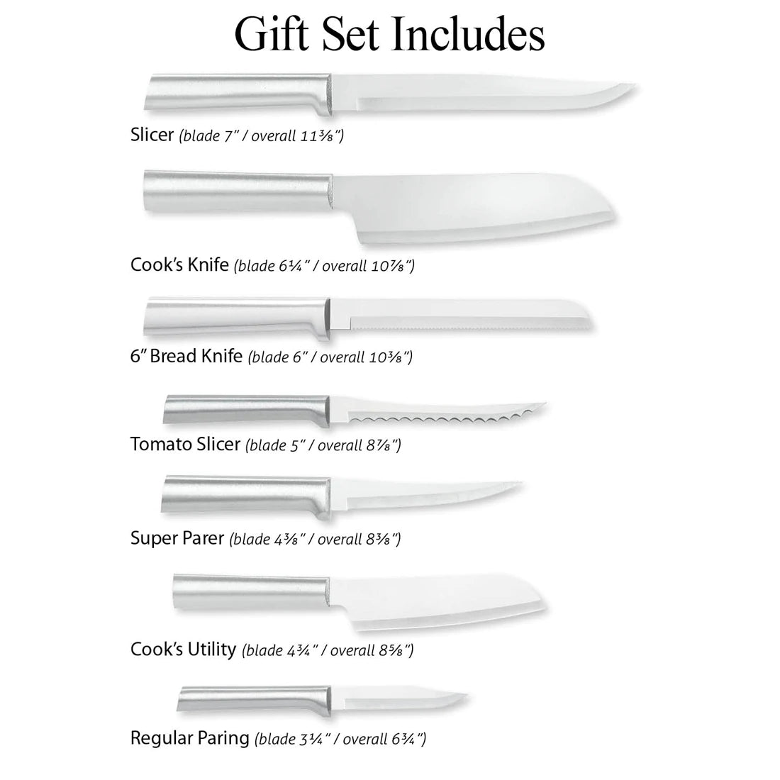 Rada Cutlery Utility Steak Knives Gift Set Stainless Steel Knife , Set of 6, Black